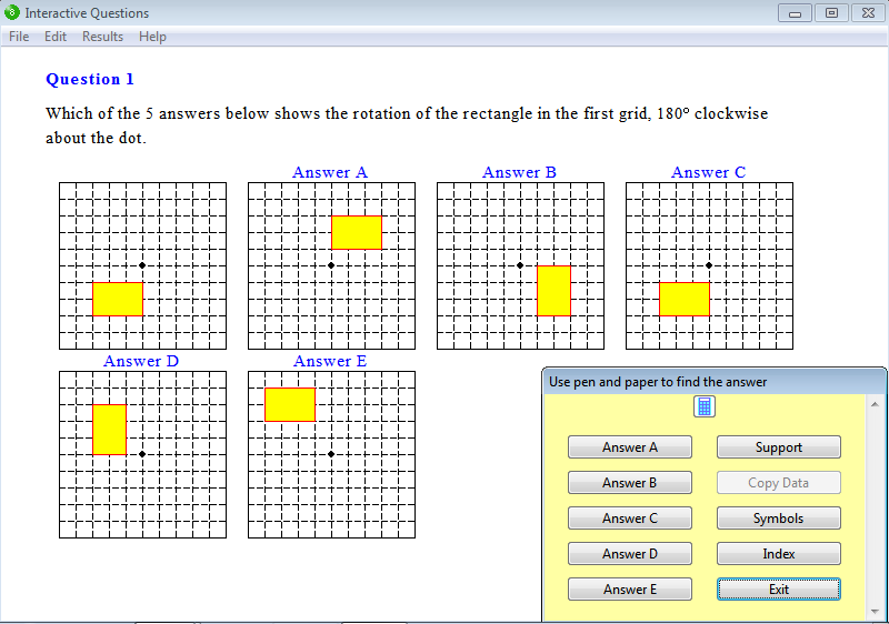 Question from Year 8 Interactive Maths, Chapter 10: Geometric Constructions, Exercise 6: Rotation.